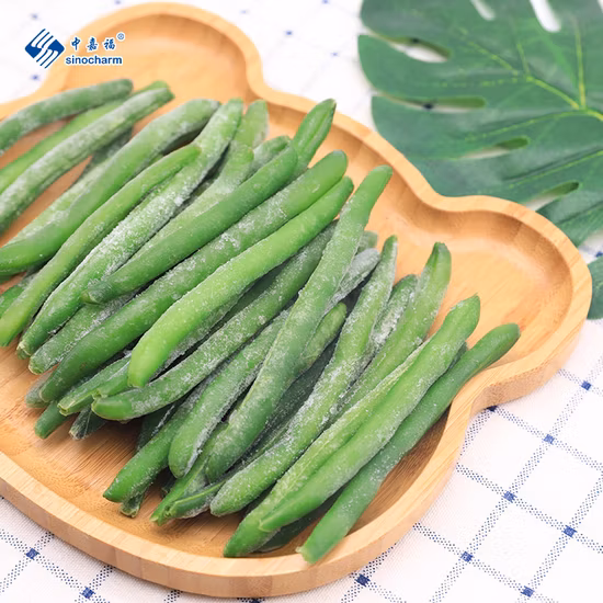 Brc a Approved No Worm Base Material IQF Green Beans Whole Frozen Green Beans Whole