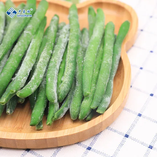 Brc a Approved No Worm Base Material IQF Green Beans Whole Frozen Green Beans Whole