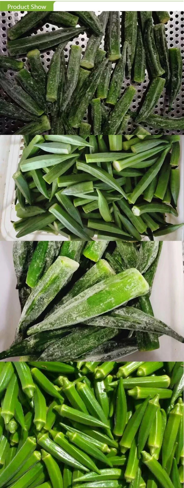 China Organic Deep Quick Frozen Whole Okra with High Quality