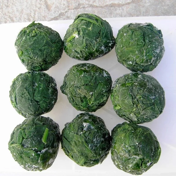 Frozen Vegetable Frozen Spinach Ball IQF Whole Spinach