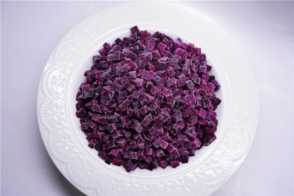 Sinocharm High Quality IQF Frozen Purple Sweet Potato Dice