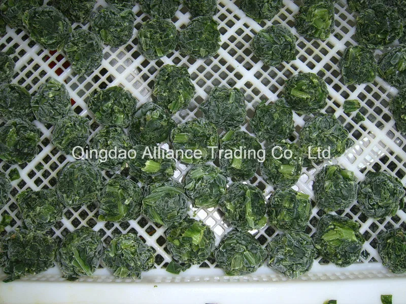 New Harvest IQF Frozen Chopped Leaf Cut Spinach Ball with High Quality