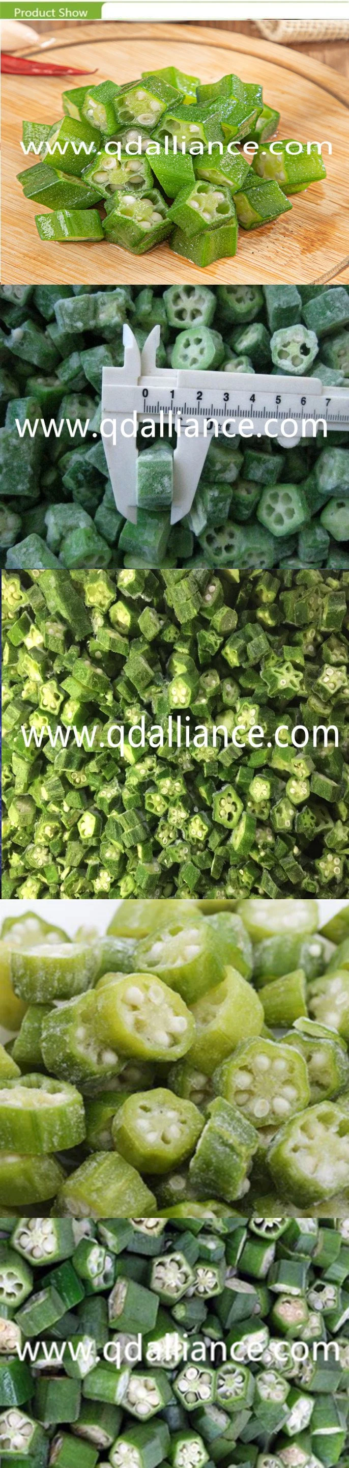 Organic Frozen IQF Okra Cut with Wholesale Bulk Price