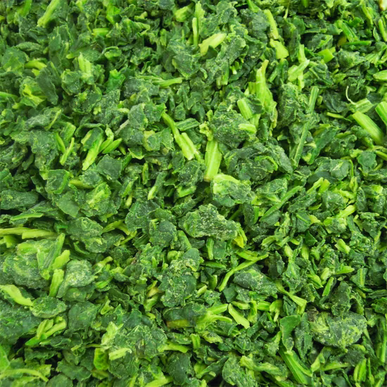 High Quality IQF Chopped Spinach 3/8